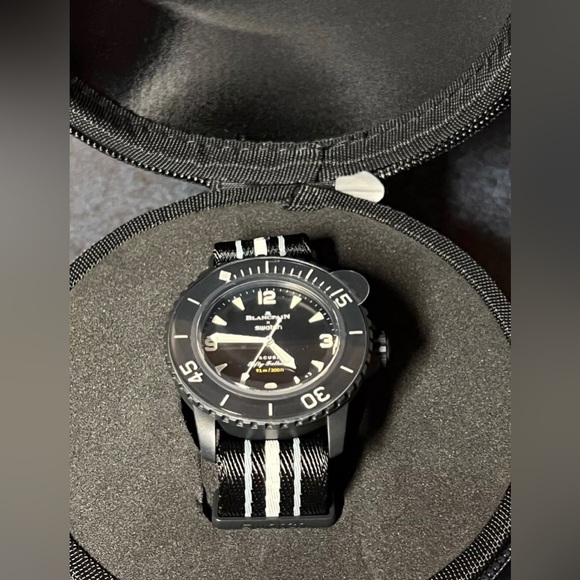 Blancpain x Swatch Scuba Fifty Fathoms Ocean of Storms S035B400 Black- BRAND NEW - Picture 8 of 10